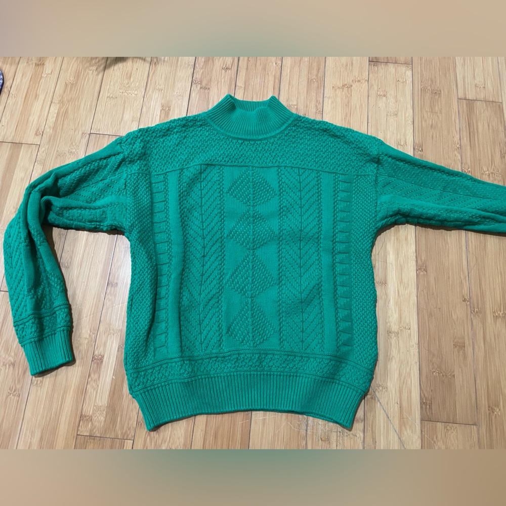 Vintage 90s LizSport green knit sweater